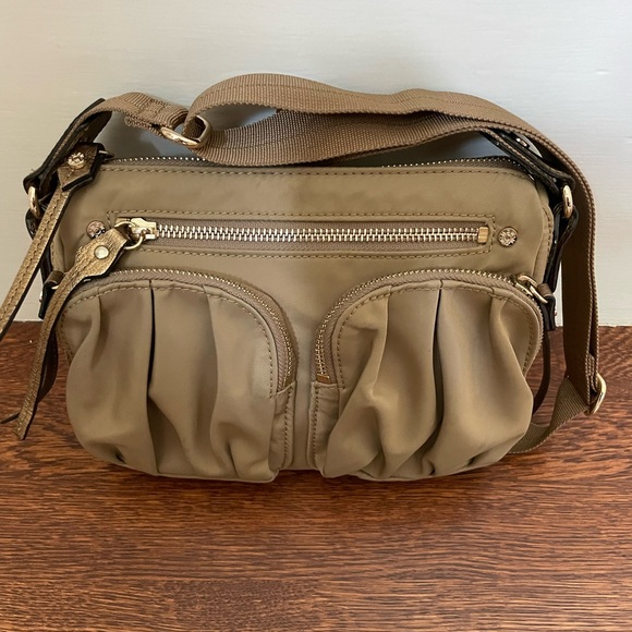 MZ Wallace Bags Mz Wallace Mini Paige Ginger Beige W Gold Trim